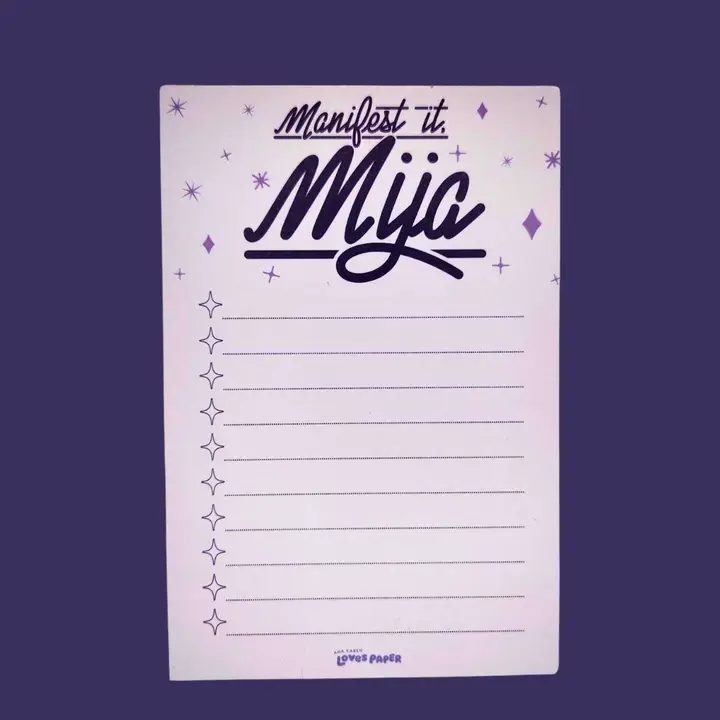 Manifest It Mija Checklist Notepad