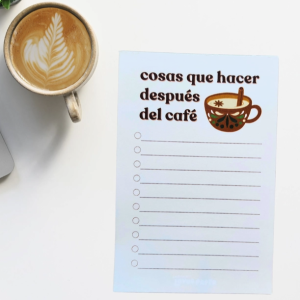 Despues Del Café Checklist Notepad