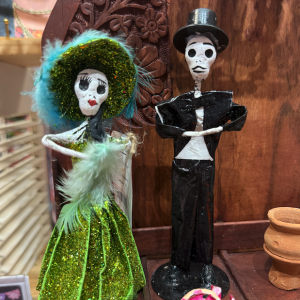 Pair of Catrina Paper Mache